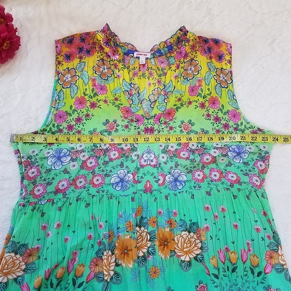 Johnny Was Rainbow Field Ruffle Tank Dress - Picture 5 of 10